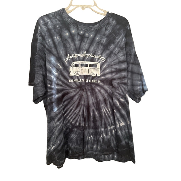 Nashville Navy Blue Antique Archaeology Tie-Dye Tee - Picture 1 of 4
